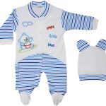 059 Wholesale Newborn Baby Rompers Factory 3-9M Blue