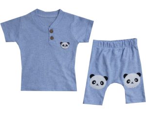1551 Clothing Suit Set Supplier For Babies of 2 for 9-12-18 months blue