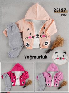23127 Three piece Girl Baby Tracksuit for 9 24 months