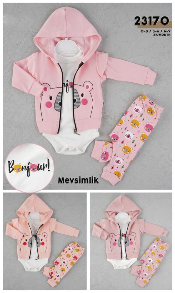 23170 Baby Girls Set 3-Piece for 3-6-9 month
