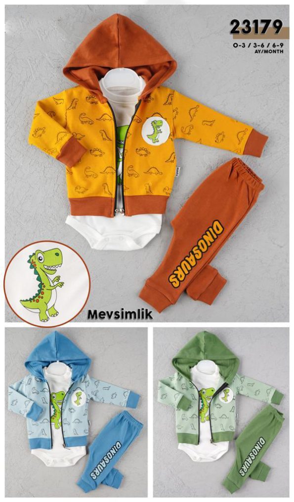 Wholesale Baby Boys Set 3-Piece for 3-6-9 month