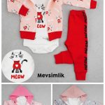 23227 Baby Girls Set 3-Piece for 3-6-9 month