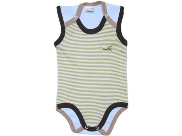 317 Baby Short Sleeve Bodysuits Wholesale 3-18M Cream