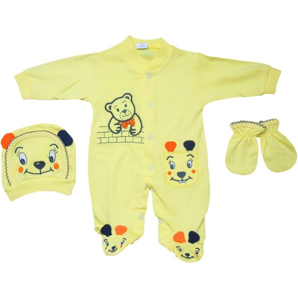 340 Wholesale Price Baby Romper Long Sleeve 3-9M Yellow