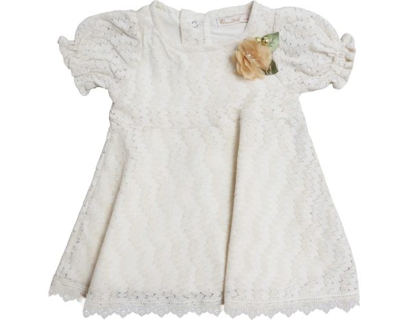 3712 Wholesale Baby Girls Dress Manufacturer 9-24M cream