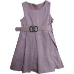 3731 Wholesale Dresses For Girls Casual With Belt 2-5Y Beige