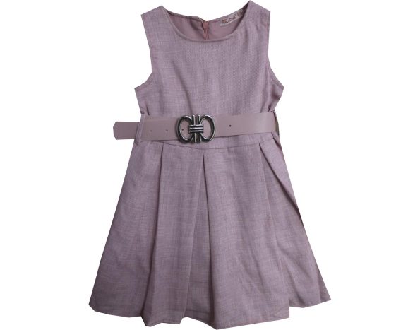 3731 Wholesale Dresses For Girls Casual With Belt 2-5Y Pink