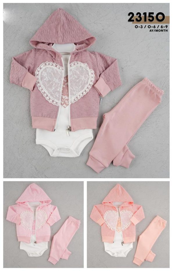 Baby Girls Set 3-Piece for 3-6-9 month
