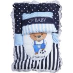 Wholesale Baby Changing Pad Supplier With Sweat Bear print Blue