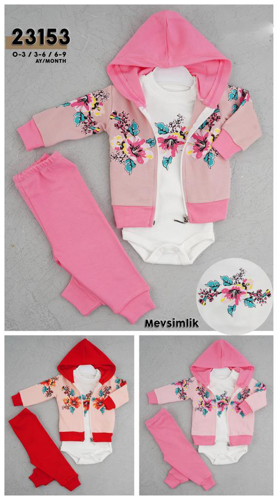 baby girl clothes newborn 3-Piece for 3-6-9 month