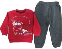 2366-1 Wholesale Baby Boys 2 Piece Tracksuit Set 6-18 months Red