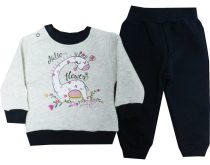 2368-3 Wholesale Baby Girls2 Piece Tracksuit Set 6-18 months Grey