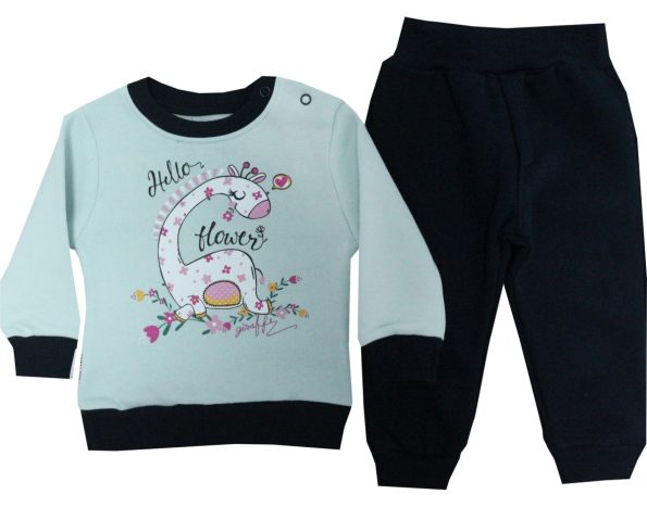 2368-3 Wholesale Baby Girls2 Piece Tracksuit Set 6-18 months water