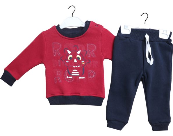 Wholesale Baby Boys 2 Piece Tracksuit Set 6-18 months Red