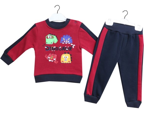 Wholesale Baby Boys 2 Piece Tracksuit Set 6-18 months Red