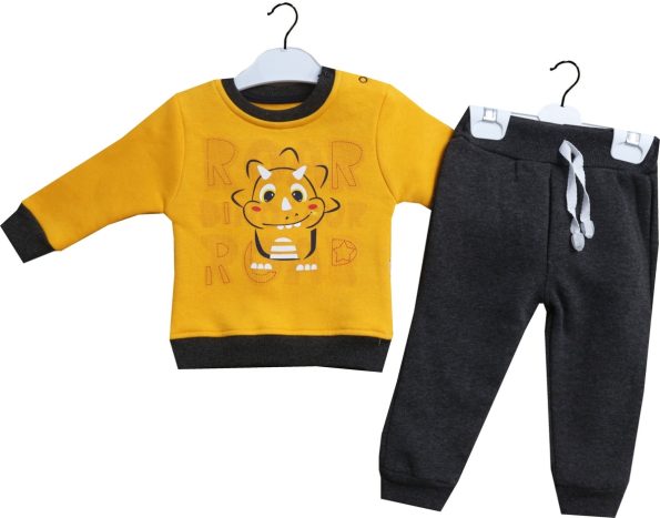 Wholesale Baby Boys 2 Piece Tracksuit Set 6-18 months Yellow