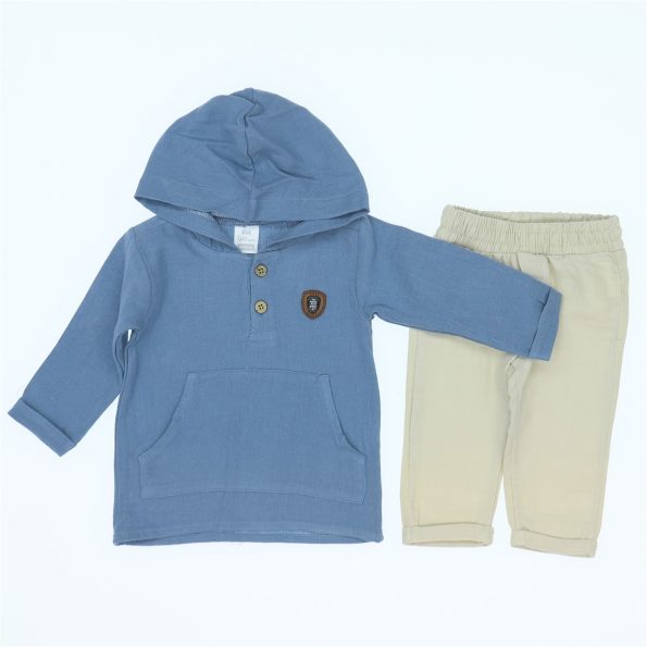 Wholesale Baby Boys Double Set Hooded 6-12M Blue