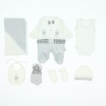 Wholesale Baby Newborn 7 Piece Clothing Gift Set Blue