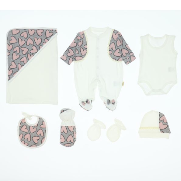 Wholesale Baby Newborn 7 Piece Clothing Hospital Gift Set White