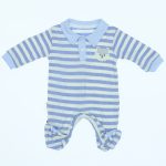 Wholesale Newborn Baby Onesie Romper 0-3M striped Navy Blue