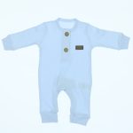 Wholesale Newborn Baby Onesie Romper 3-12M buttoned blue
