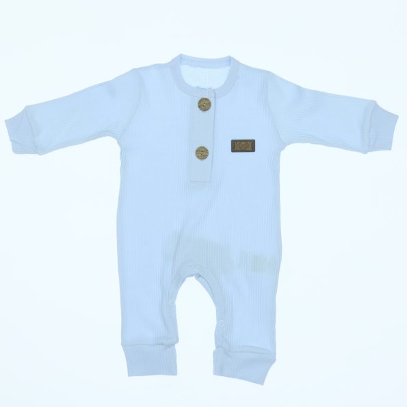 Wholesale Newborn Baby Onesie Romper 3-12M buttoned blue