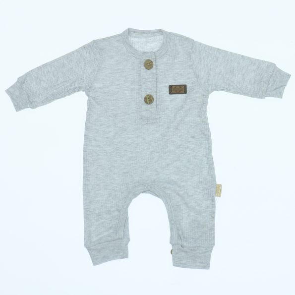 Wholesale Newborn Baby Onesie Romper 3-12M buttoned grey