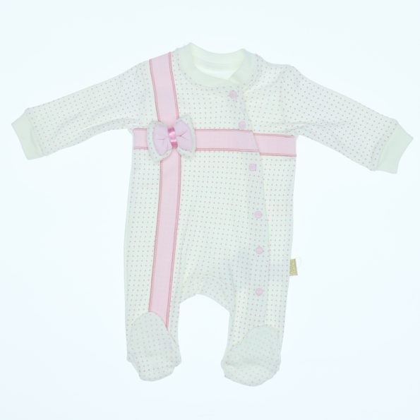 Wholesale Newborn Baby Onesie Romper 3-12M dotted pink