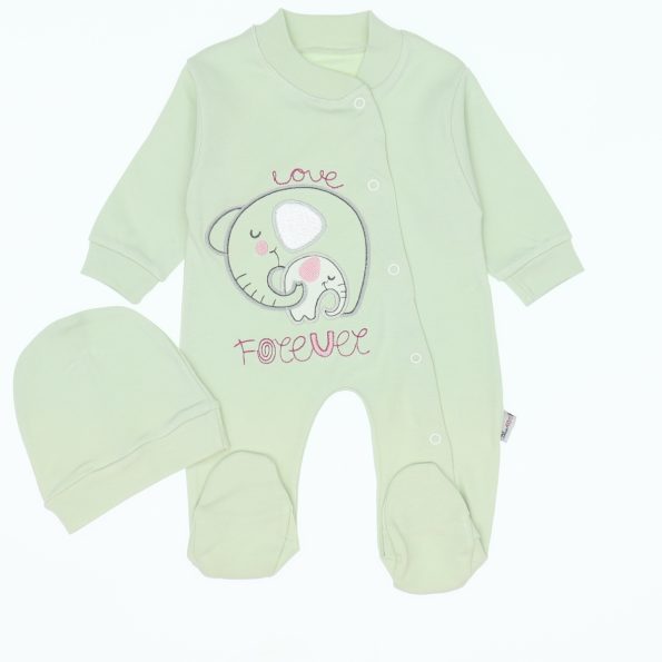 Wholesale Newborn Baby Onesie Romper 3-6-9M Love Forever Green