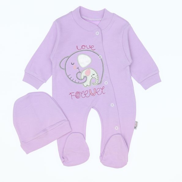 Wholesale Newborn Baby Onesie Romper 3-6-9M Love Forever Purple