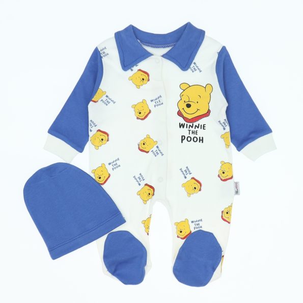Wholesale Newborn Baby Onesie Romper 3-6-9M Winnie The Pooh Blue