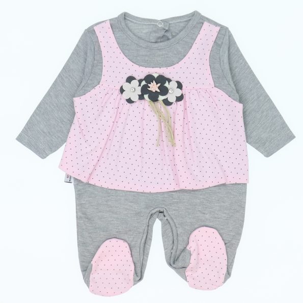 Wholesale Newborn Baby Onesie Romper 3-6-9M with Accessories Pink