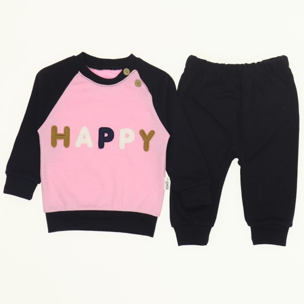 Wholesale Suit Set For Babies of 2 for 9-12-18M Happy Pink.jpg