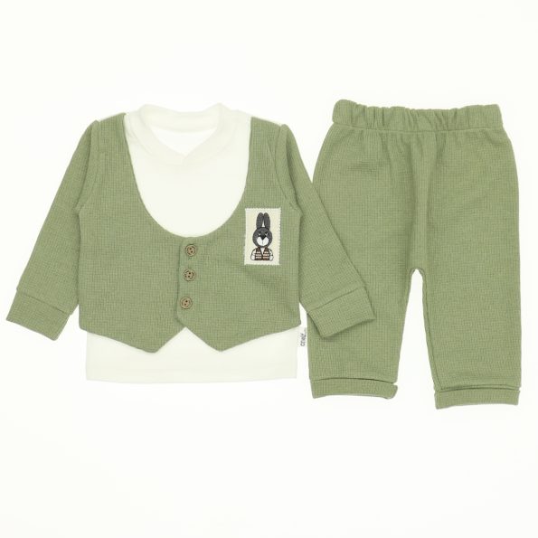 Wholesale Suit Set For Babies of 2 for 9-12-18M Rabbit Green