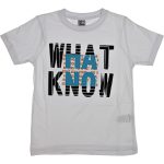 1009 Wholesale Boys Kids T-Shirt 8-12Y What Know Print blue