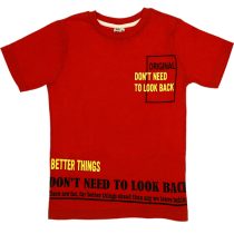 1010 Wholesale Boys Kids T-Shirt 8-12Y Better Things Print red