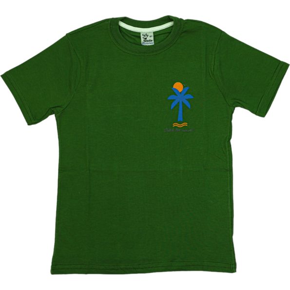1021 Wholesale Boys Kids T-Shirt 8-12Y Catch the Sunset Print green