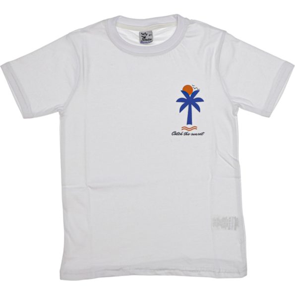1021 Wholesale Boys Kids T Shirt 8 12Y Catch the Sunset Print white