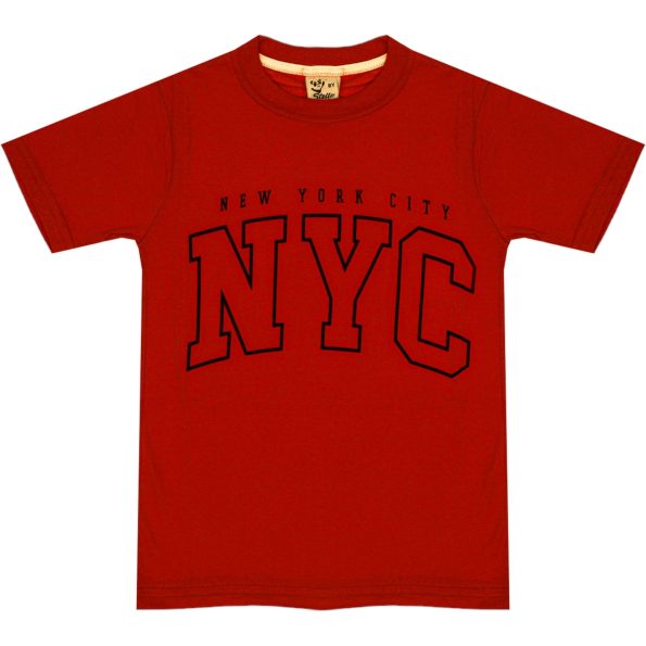1022 Wholesale Boys Kids T-Shirt 8-12Y New York City Print red