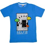 1026 Wholesale Boys Kids T-Shirt 3-7Y Selfie Cancelled Print green