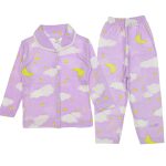 1056 Wholesale Girls Kids Pajamas Set 1-3Y Cloud print cream
