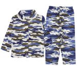 1122 Wholesale Boys Kids Pajamas Set 1-3Y camouflage print khaki