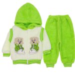163 Wholesale Toddler 3pcs Hooded Set 6-9M green