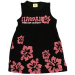 20058 Wholesale Girls Kids Dress 9-12Y Hawai Print black