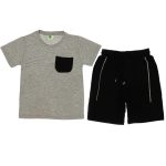 20164 Wholesale 2-Piece Boys Capri and T-shirt Set 10-13Y Beige