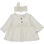 23245 Wholesale Baby Girls Dress 6-18M Ecru