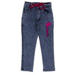 2501 Wholesale Girls Kids Jeans 8-12Y barbie embroidery blue
