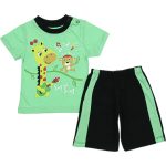 2644 Wholesale Baby Boys 2-Piece Set 6-18M Sing And Song Print Green
