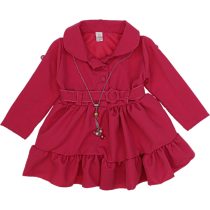 302 Wholesale Girls Dress Long Sleeve 1-4Y Burgundy