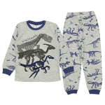 3892 Wholesale Kids Pajamas Set 4-6Y Dinosaurs Print Navy Blue